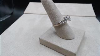 Lady's Diamond Engagement Ring 15 Diamonds .68 Carat T.W. 14K White Gold 3.65g